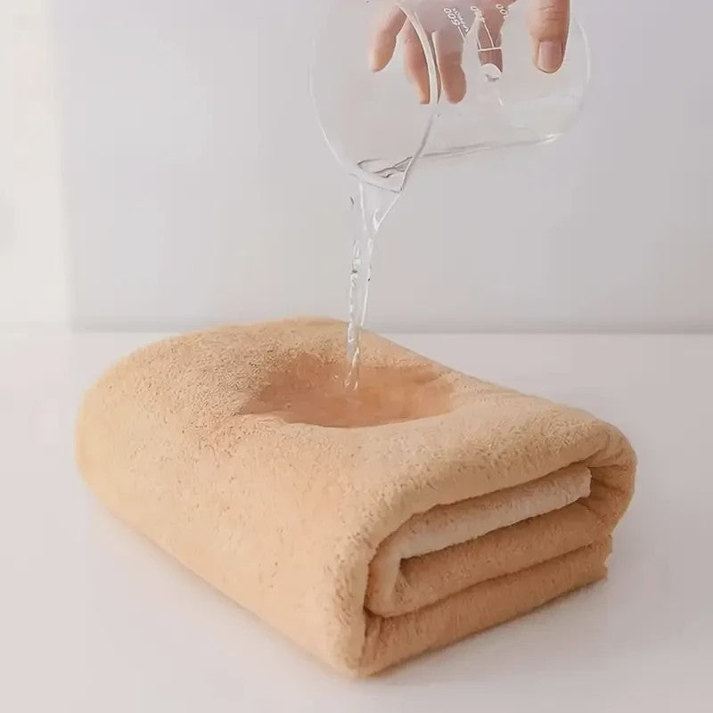 Luxe 2-delige Badhanddoeken Set - Super Zacht, Zeer Absorberend & Sneldrogend Koraalfluweel voor Volwassenen, Hotel & Spa