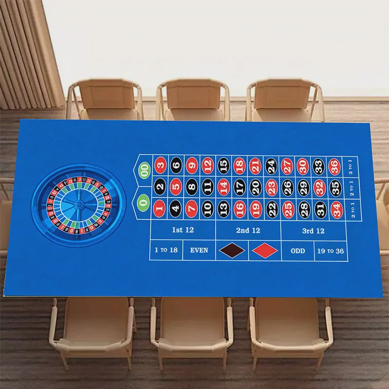Professionele Roulette Tafelmat - 90x180cm Casino Speelkleed met Antislip Rubberen Onderkant