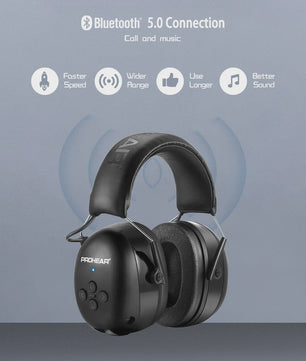 ZOHAN Bluetooth Koptelefoon met Gehoorbescherming - Ruisonderdrukking, Muziek & Opladen
