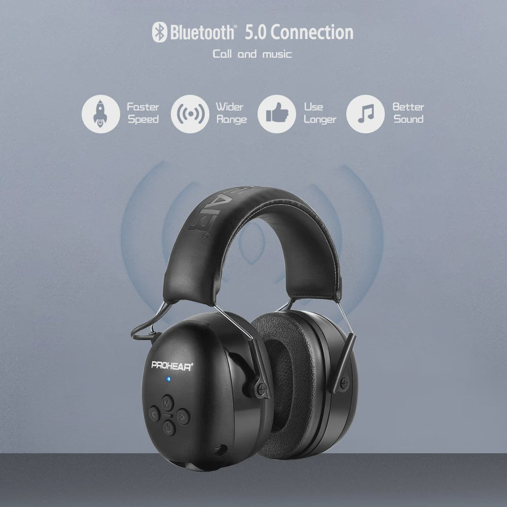 ZOHAN Bluetooth Koptelefoon met Gehoorbescherming - Ruisonderdrukking, Muziek & Opladen