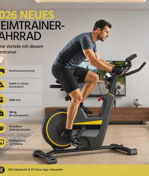 Indoor Hometrainer Fiets met Smart APP & LCD Display - Stil & Verstelbaar