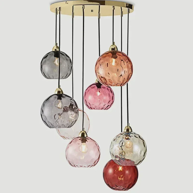 Kleurrijke Moderne Glazen Hanglamp - Stijlvolle Plafondlamp voor Woonkamer & Eetkamer