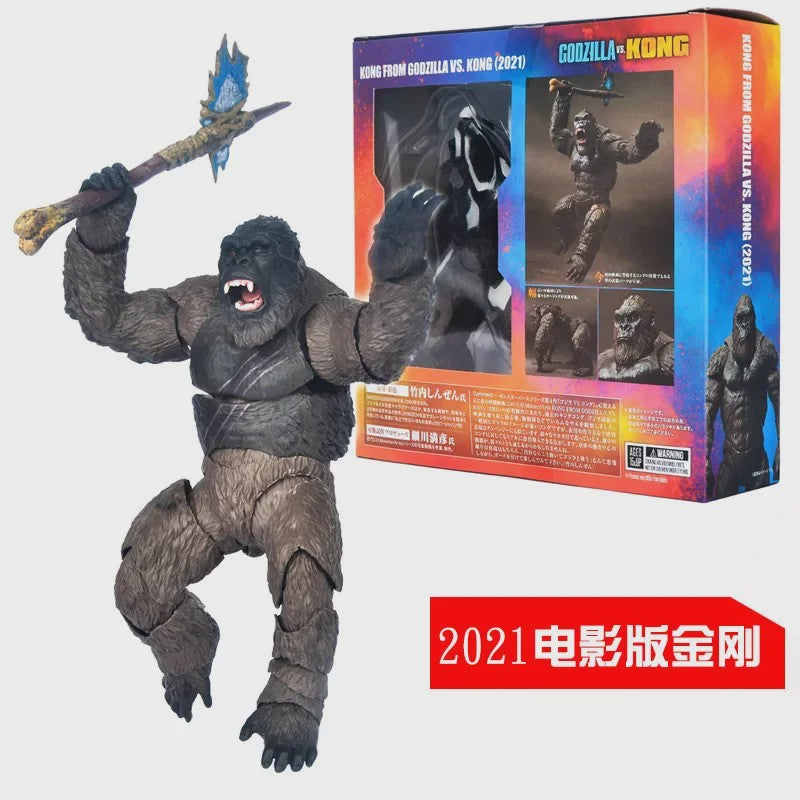 King Kong Actiefiguur 14cm - Godzilla vs. Kong (2021) - Beweegbare Gewrichten & Accessoires