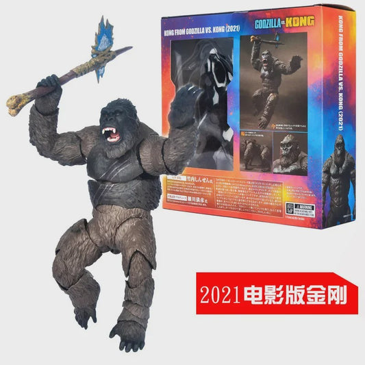 King Kong Actiefiguur 14cm - Godzilla vs. Kong (2021) - Beweegbare Gewrichten & Accessoires