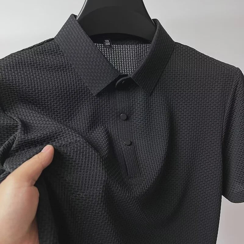Heren Zomer Polo Shirt Korte Mouw Ademend Sneldrogend Mesh Zakelijk Casual