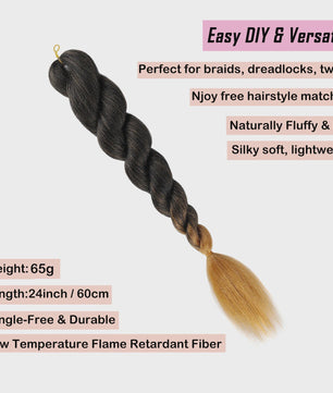 Ombre Jumbo Synthetisch Vlecht Haar - 2-Tone Kleuren voor DIY Kapsels