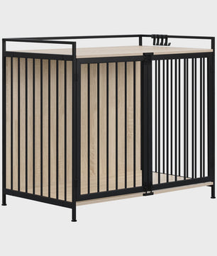 Stijlvolle Houten Hondenkennel met Afsluitbare Deur - 104x92x60cm