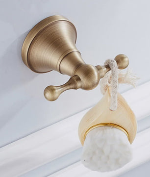 Luxe Massief Messing Badkamer Accessoires Set: Handdoekhouder, Toiletrolhouder, Ring & Haak