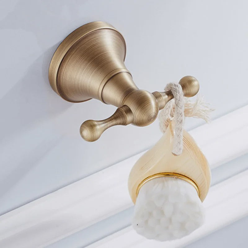 Luxe Massief Messing Badkamer Accessoires Set: Handdoekhouder, Toiletrolhouder, Ring & Haak