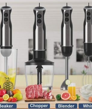 Wancle 4-in-1 Staafmixer met 1000W Motor, 16 Snelheden en Turbo