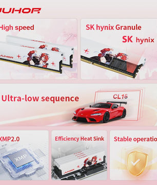 JUHOR DDR4 8GB 3200MHz CL16 Desktop RAM - Hoge Prestaties & Stabiliteit