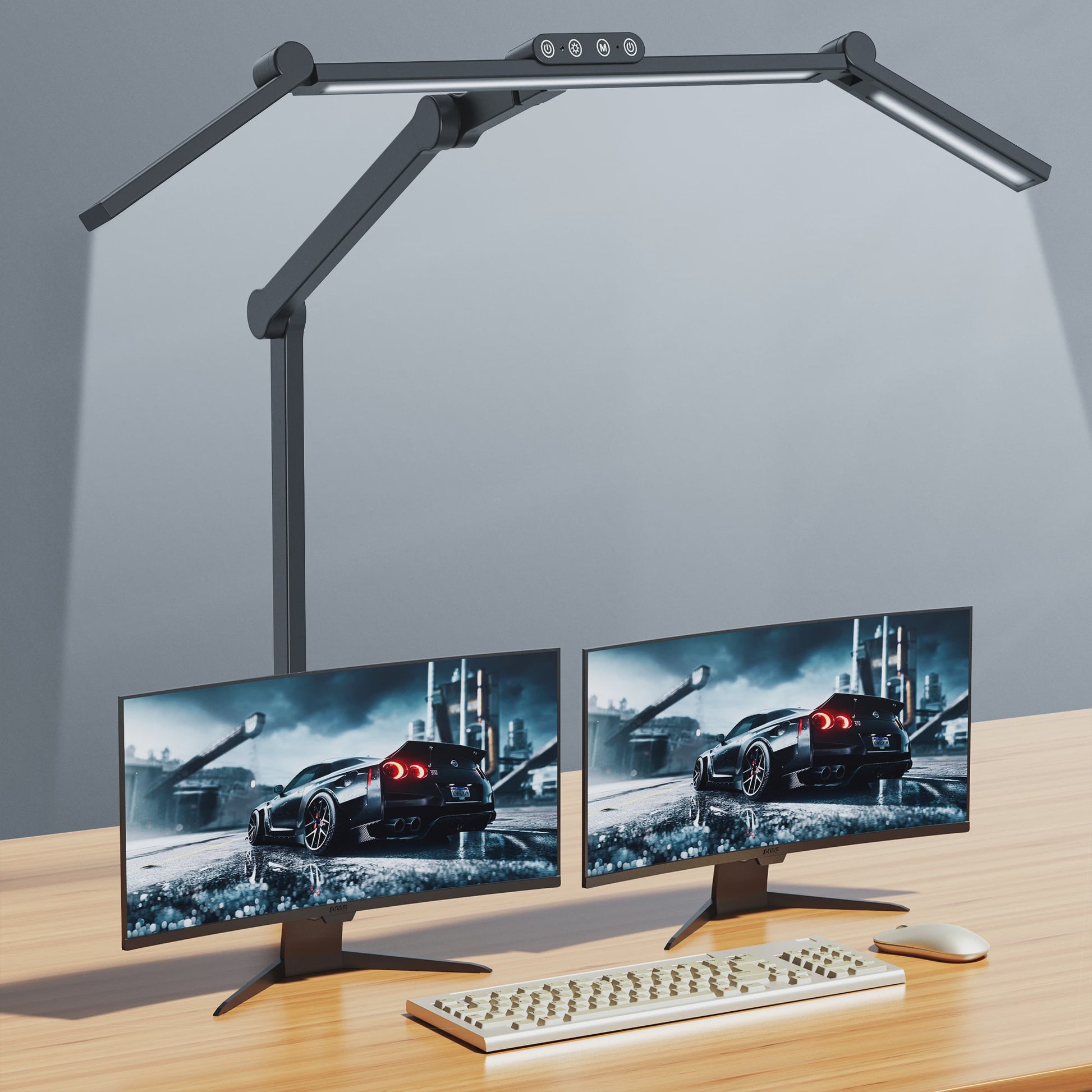 LED Bureaulamp met Klem - Flexibele Architect Lamp voor Kantoor met Sfeerverlichting & Automatisch Dimmen (24W)