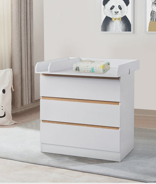 Moderne Commode met 3 Lades - Babykamer Meubel, Nachtkastje & Opbergkast
