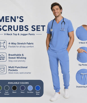 KungFu Scrubs Medisch Werkpak - Ademend, Waterdicht & Antibacterieel (2-delig)