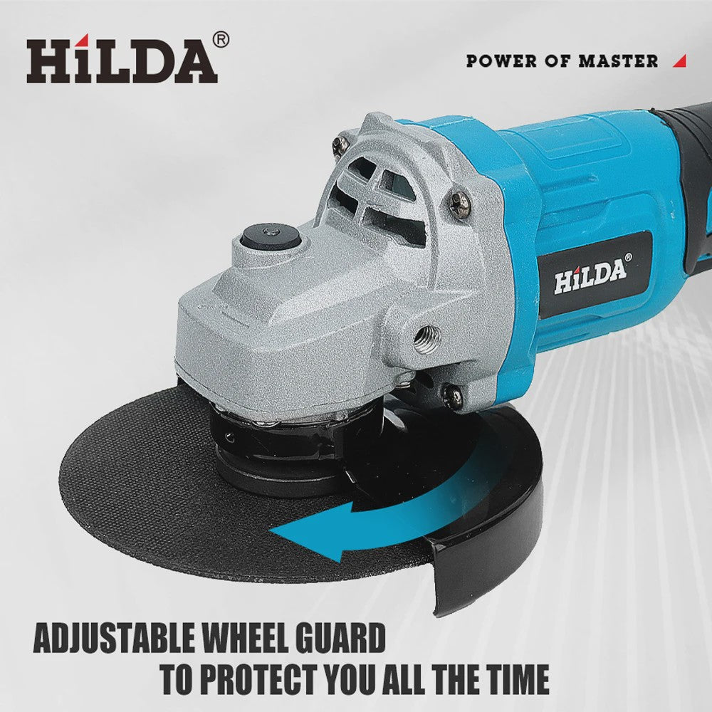 HILDA Brushless Accu Haakse Slijper 700W - 125mm - 2500-9000 RPM