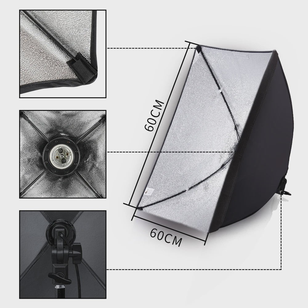 Professionele Softbox Verlichting Set 50x70cm voor Fotografie & Video (LED Bi-Color)