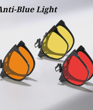 Clip-on Bril: Blauw Licht Filter & Nachtzicht voor PC, Gaming & Autorijden