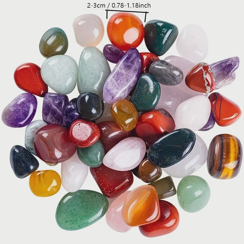100g Mix Edelstenen Tumblestones - Natuurlijke Gepolijste Kristallen voor Decoratie