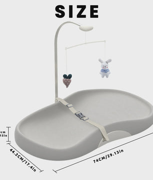 Comfortabele Baby Verschoonmat met Anti-slip, Makkelijk Reinigbaar & Speelboog