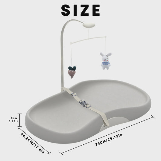 Comfortabele Baby Verschoonmat met Anti-slip, Makkelijk Reinigbaar & Speelboog