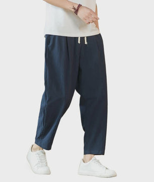Linnen Katoen Heren Broek - Casual, Ademend & Comfortabel met Trekkoord