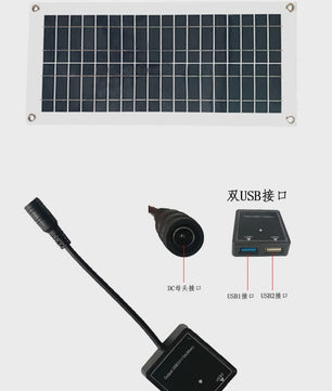 Draagbaar 5W/10W Zonnepaneel met USB Snellader - Ideaal voor Outdoor, Camping & Noodsituaties