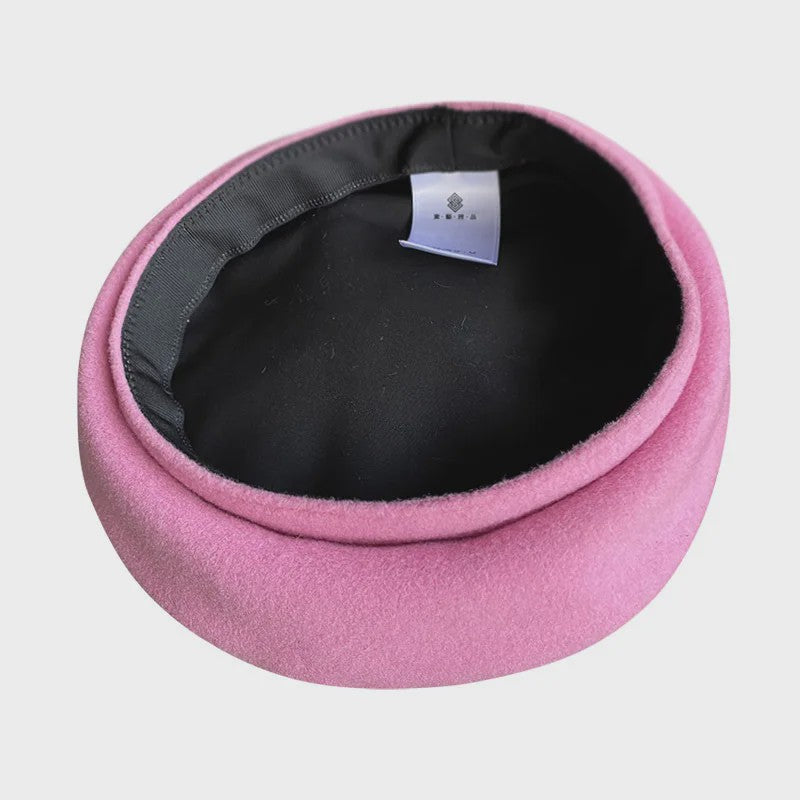 Roze Baret Dames - Koreaanse Stijl Minimalistisch Elegant Schildersmutsje