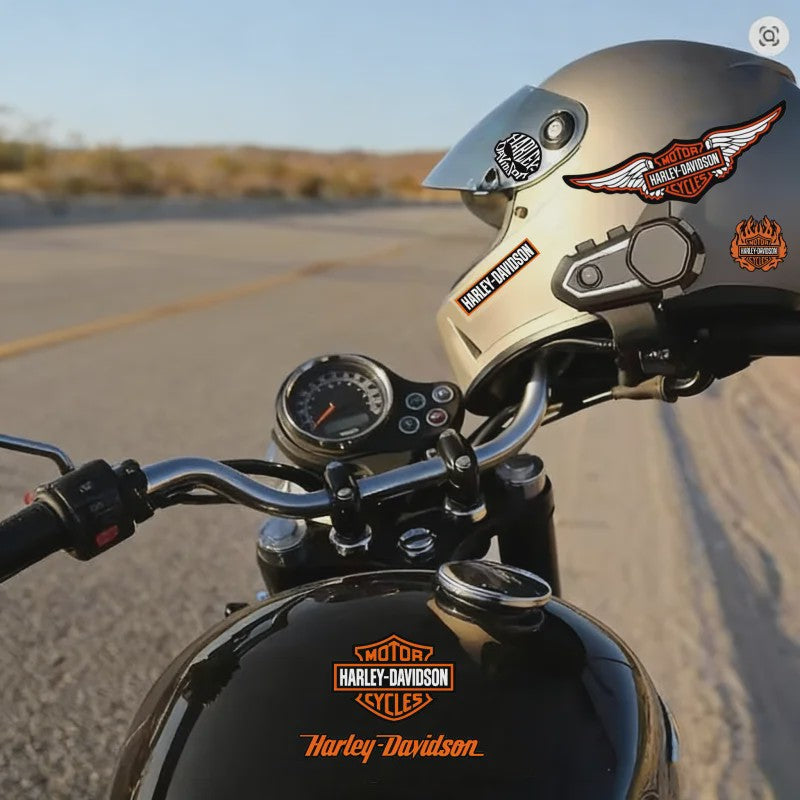 3D Harley Davidson Stickers Set voor Motor & Helm - Decoratieve Decals