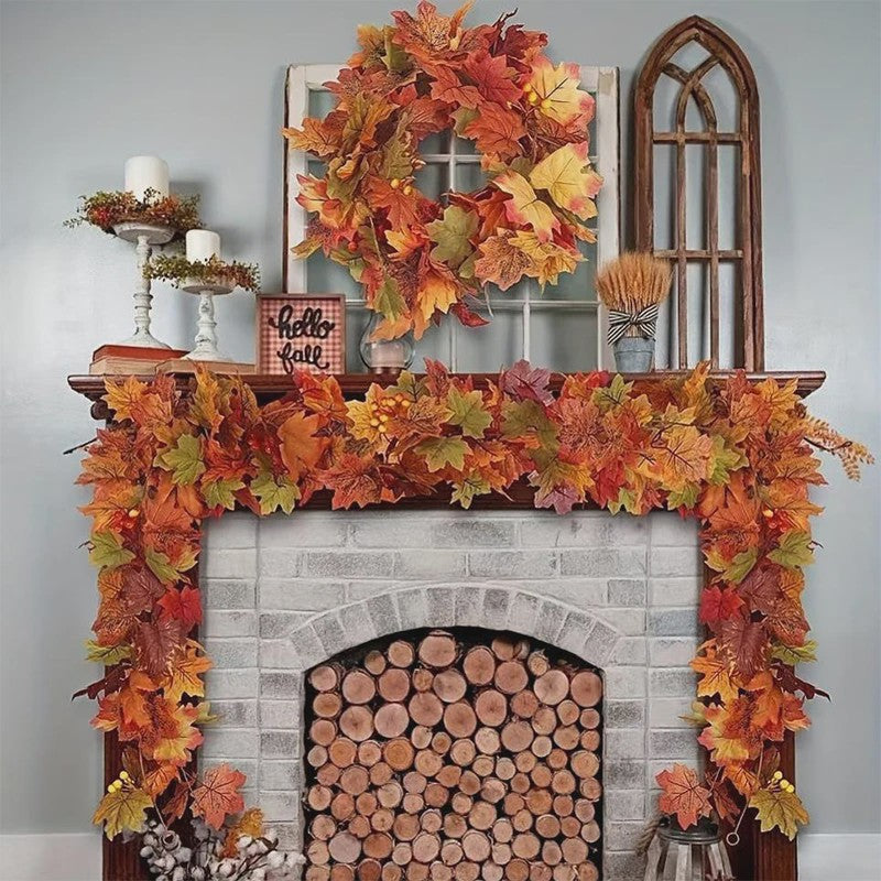Kunstblad Slinger Esdoorn - Herfst Decoratie 2 Meter