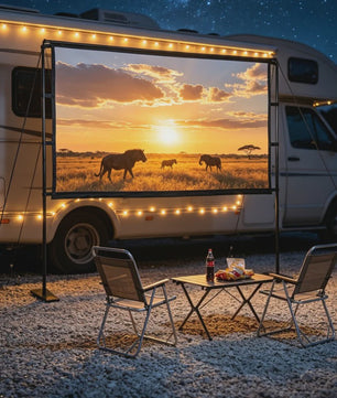 100 Inch Projectiescherm 4:3 met Draagbare Standaard - Anti-Reflectie & Brede Kijkhoek