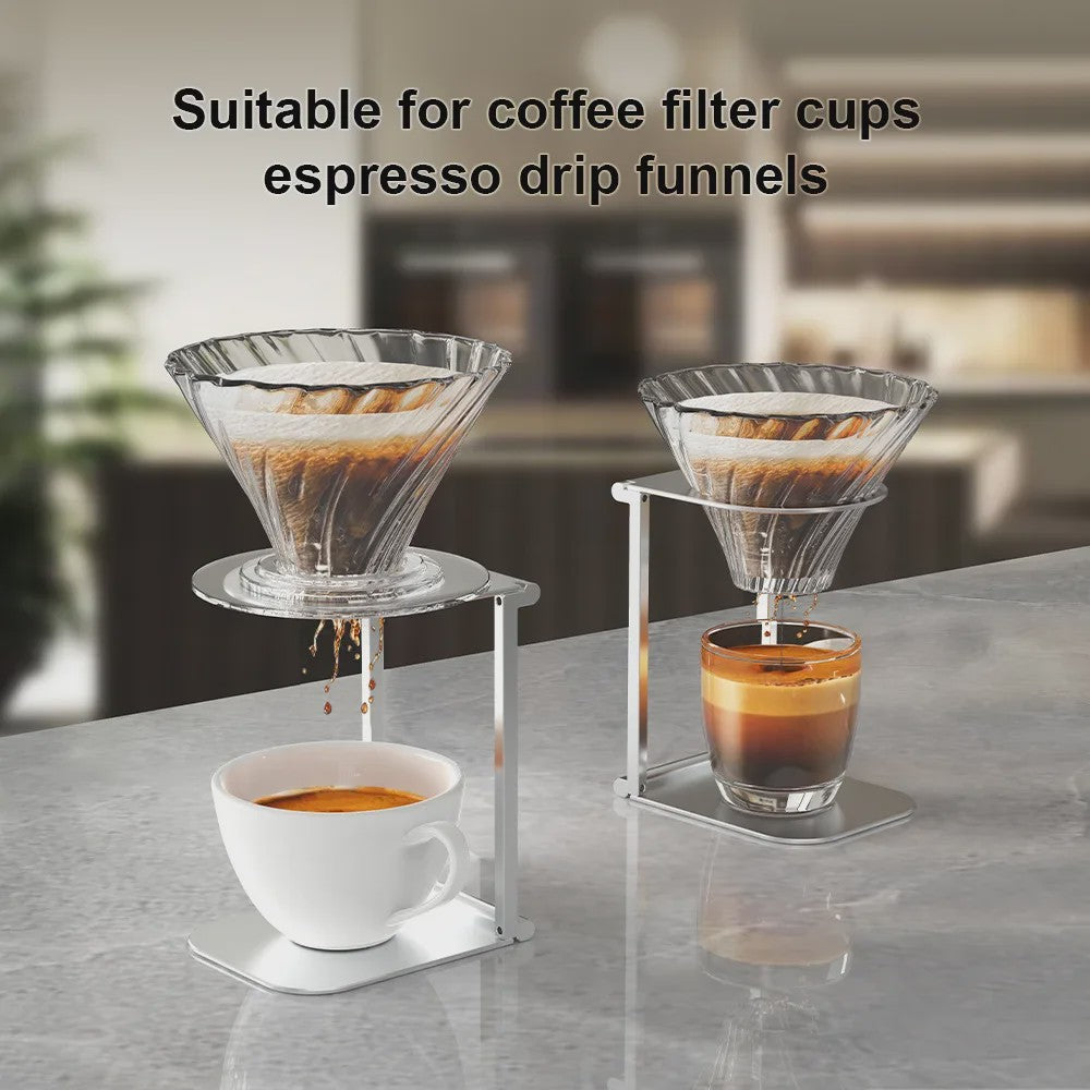 Opvouwbare Aluminium Koffie Drip Stand - Universeel voor Espresso & Pour-Over - Ideaal voor Camping & Reizen