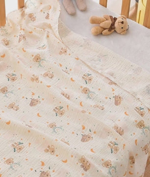 Dubbellaagse Baby Swaddle Deken - Zacht, Ademend & Multifunctioneel met Schattige Patronen