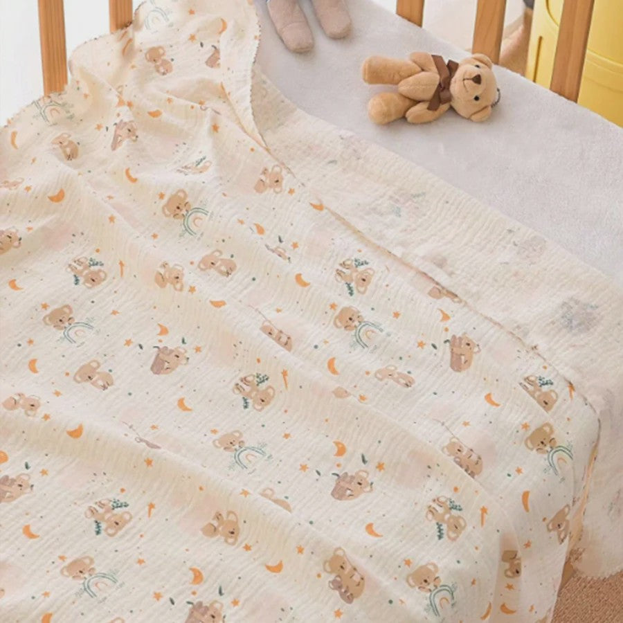 Dubbellaagse Baby Swaddle Deken - Zacht, Ademend & Multifunctioneel met Schattige Patronen