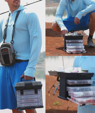 Multifunctionele Visgerei Opbergbox met Lades - Draagbare Organizer voor Hengelsport & Hobby