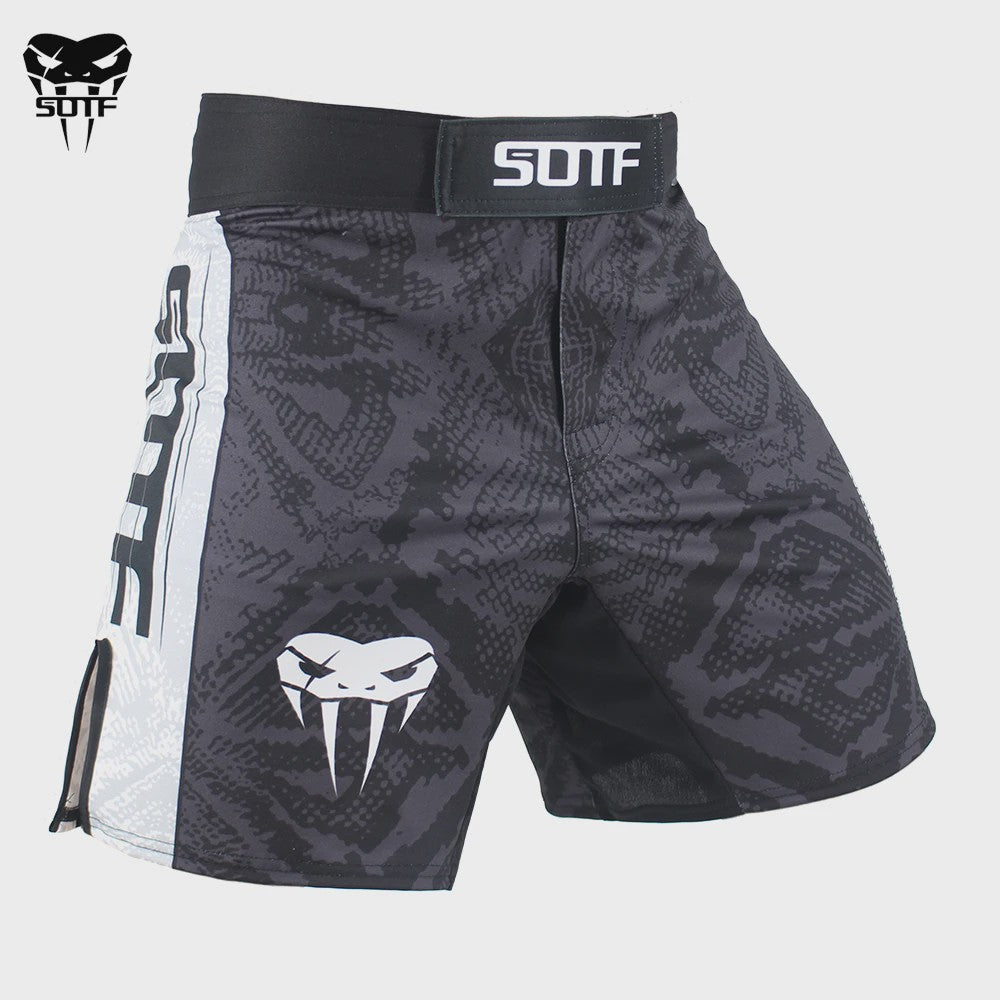 SOTF MMA Shorts met Tijgerprint en Slangenhuid Patroon - Kickboksen & Muay Thai
