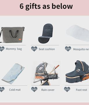 Magic ZC Premium 3-in-1 Baby Reiswieg & Kinderwagen Set - Luxe Beige, Compact, Inclusief Autostoel & Draagmand, Geschikt Vanaf Geboorte
