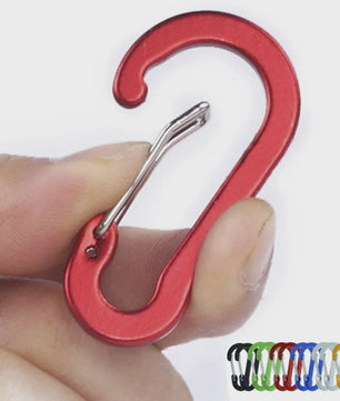 Aluminium Karabijnhaak Clips - Set van 1/6/12 stuks - Sleutelhanger, Outdoor, Camping, Wandelen