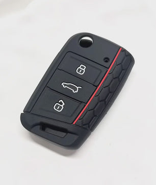 Siliconen Sleuteelhoes voor VW Golf, Polo, T-Roc, Tiguan, Skoda, Seat - Beschermhoes Sleutel