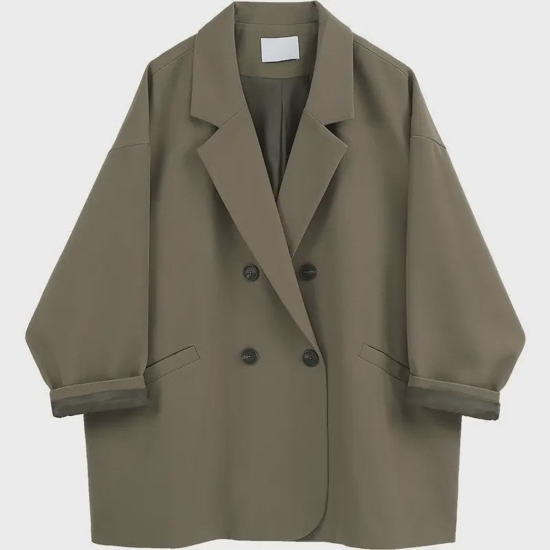Oversized Blazer Dames - Koreaanse Chic Zwarte Casual Jas