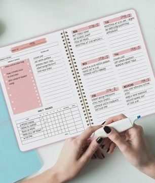 A5 Weekplanner Agenda - Ongeprikte Spiral Notebook voor Dagelijkse Planning & Doelen