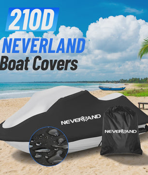 Waterdichte Bootkap 210D Heavy Duty voor V-romp boten (15-35ft) - UV, Zon, Regen, Stof, Trailerbaar