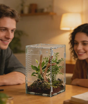 Transparant Acryl Terrarium Kweekbak voor Reptielen, Amfibieën & Spinnen