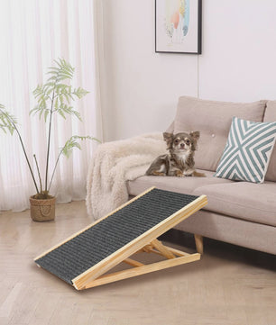Verstelbare & Opvouwbare Hondentrap met Antislip Tapijt - Veilig Klimmen voor Senioren Honden & Katten