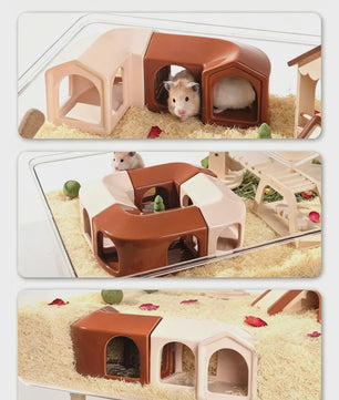 Keramisch Hamsterhuis & Speelhuisje - Comfortabel Nestje voor Kleine Huisdieren
