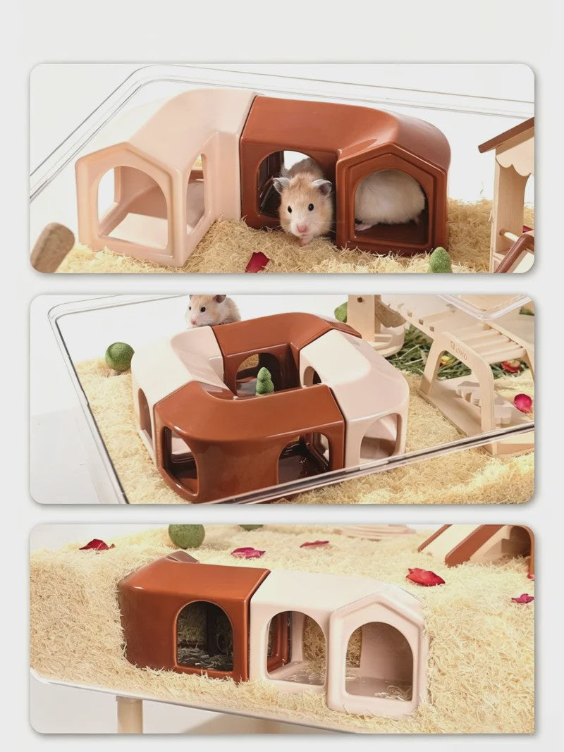 Keramisch Hamsterhuis & Speelhuisje - Comfortabel Nestje voor Kleine Huisdieren