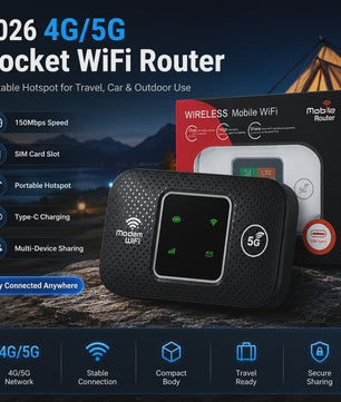 Draagbare 4G/5G Pocket WiFi Router MiFi Hotspot - 150Mbps Mobiel Internet voor Reizen & Auto