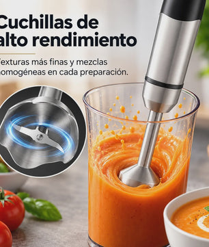 Krachtige 1500W Staafmixer met Turbo, RVS Bladen & Afneembare Arm - Ideaal voor Smoothies, Soepen en Sauzen