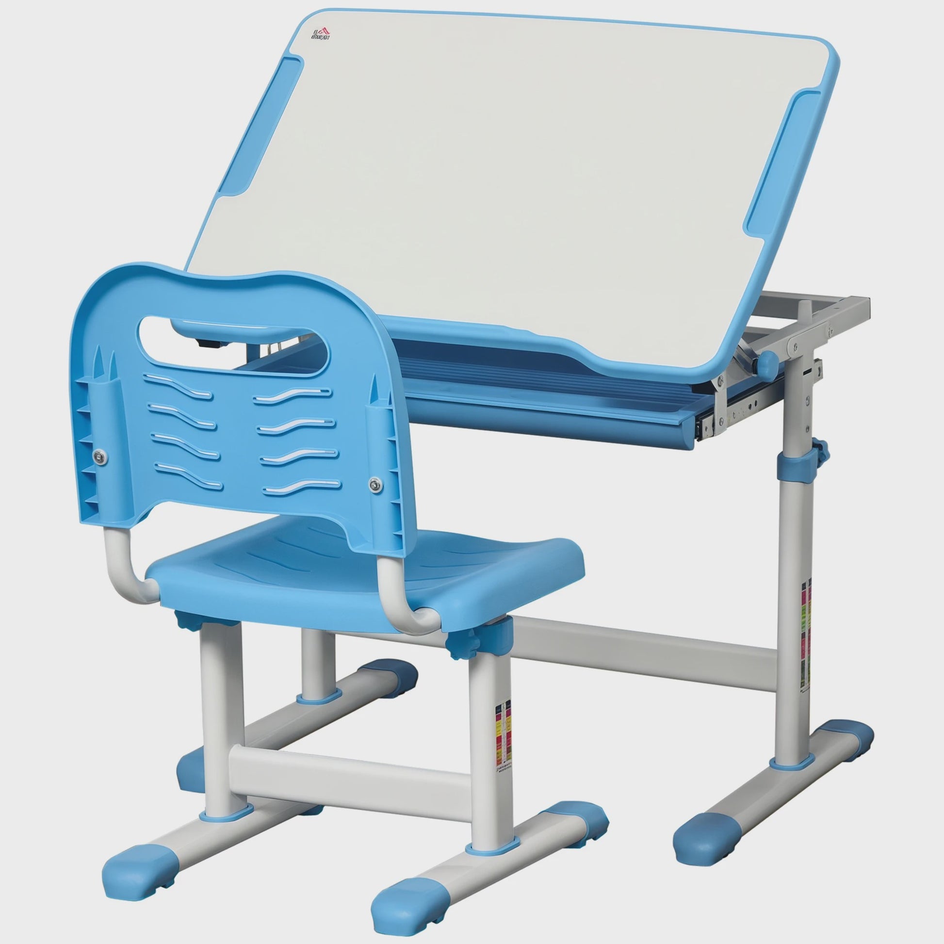 Homcom Children's Desk with Chair for Children +6 Years Adjustable Height 66X47X77