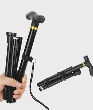 Verstelbare Aluminium Wandelstok - Opvouwbaar, Lichtgewicht & Antislip voor Wandelen en Ouderen