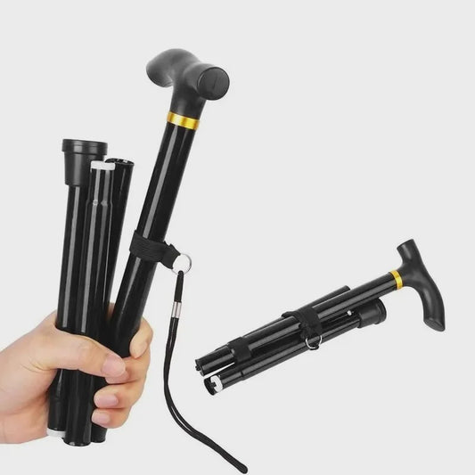 Verstelbare Aluminium Wandelstok - Opvouwbaar, Lichtgewicht & Antislip voor Wandelen en Ouderen